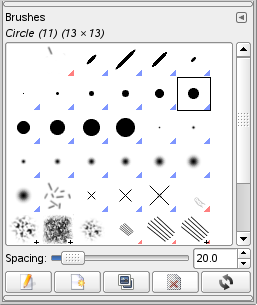 The Brushes dialog