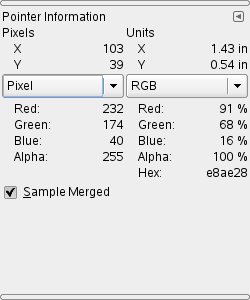 Pointer dialog