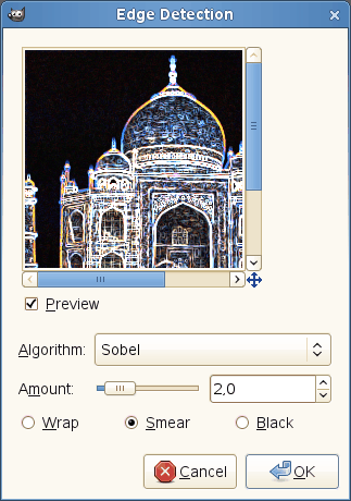 Edge filter options