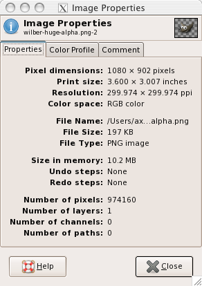 Properties tab